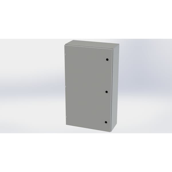 1/4 Turn Latch Electrical Enclosures, 42 in H, 10 in D, 24 in W, NEMA 3R, 4, 12, 13, Carbon Steel